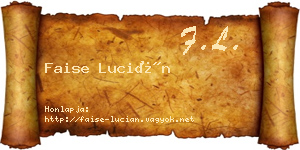 Faise Lucián névjegykártya